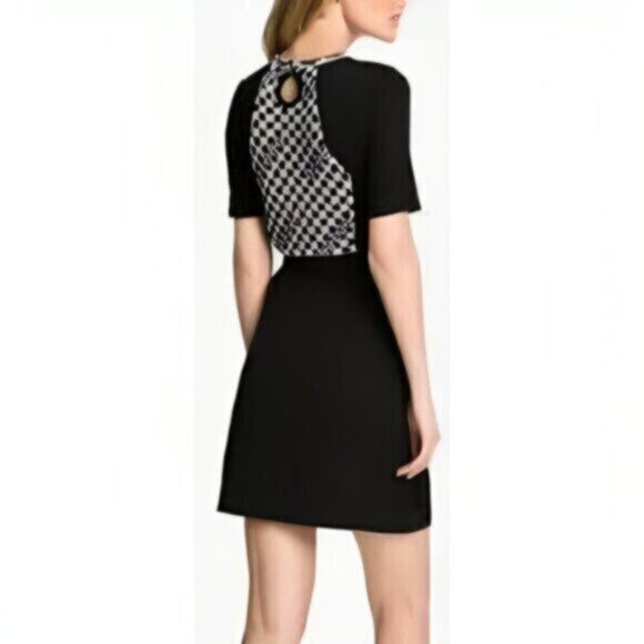 Anthropologie Nanette Lepore Black Merino Midi Dress Size Medium - Picture 2 of 10